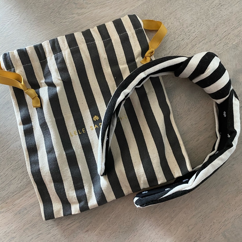 Lele Sadoughi Striped Knotted Headband